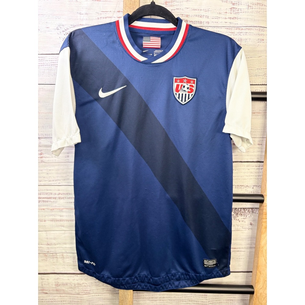 Nike USMNT Soccer Jersey Womens Medium Navy Blue Sash Dri-FIT Authentic Top